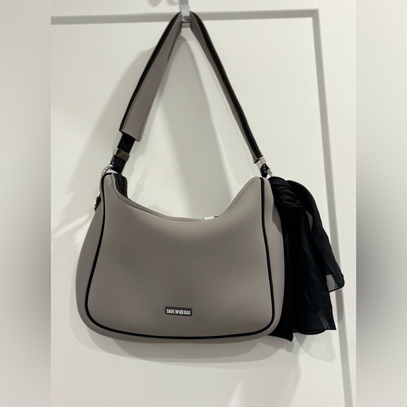 SAVE MY BAG Shoulder Bag - Sleek Taupe Neoprene - Picture 4 of 16